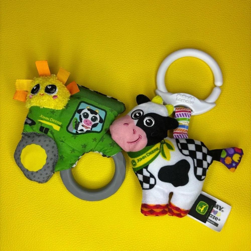 John Deere Baby Book and Rattles Bundle- 4‎ pieces